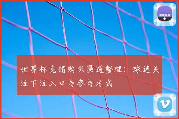 世界杯竞猜购买渠道整理：球迷关注下注入口与参与方式